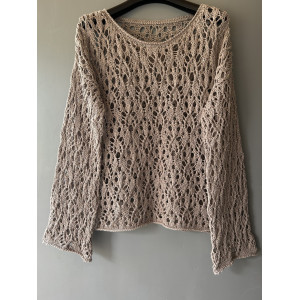 Hand Knitted Lace Sweater, Oversized Cotton Pullover with Sequins and Beads, Brunello Cucinelli Inspired Knitwear Hand Knitted Lace Sweater, Oversized Cotton Pullover with Sequins and Beads, Brunello Cucinelli Inspired Knitwear