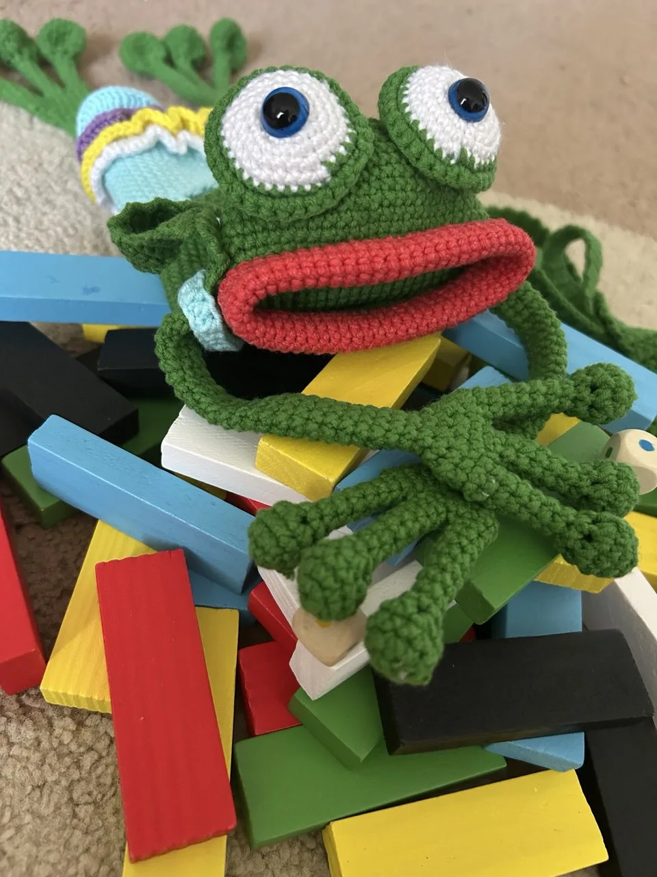 Frog Phone Bag – Handmade Crochet Case – Adjustable Strap – Cute Kawaii Frog Purse